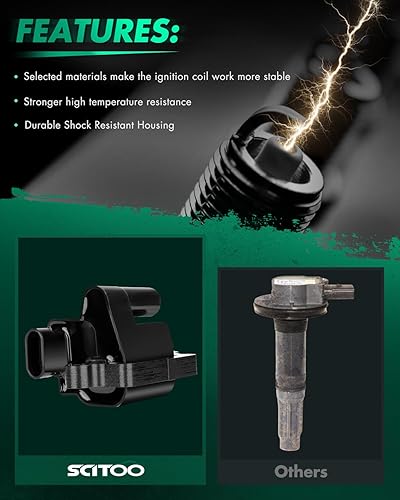 Miniatura 5 de Scitoo Bobinas de encendido cuadradas para Cadillac (Paquete de 8 unidades)