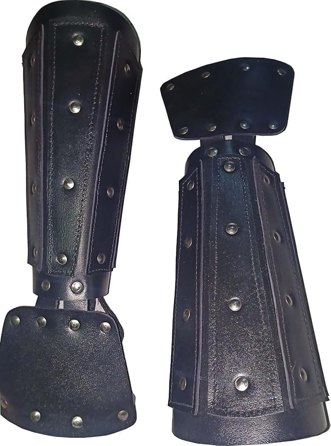 Ilyas Antique Leather Arm Guards Archery Gauntlet Wristband Medieval Leather Bracers