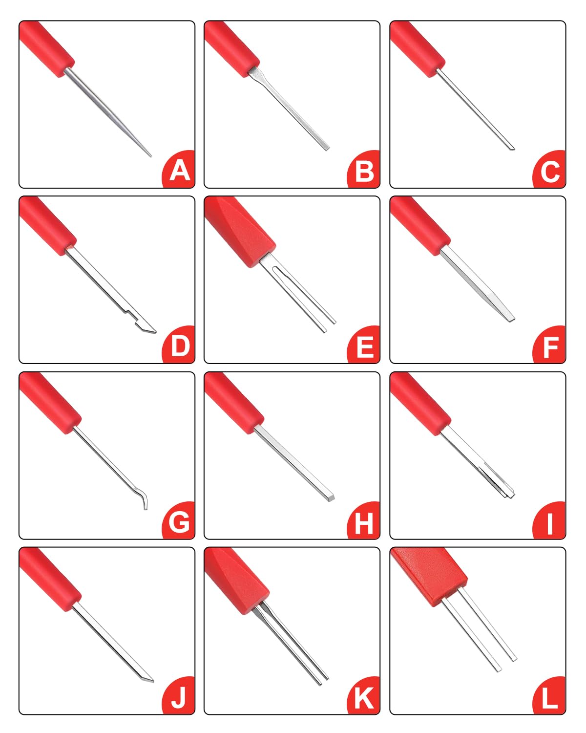 DAYDOOR Kit de herramientas de extracción de terminales, 26 herramientas para extraer pasadores de clavijas para conectar, juego de herramientas para quitar clavijas para coche