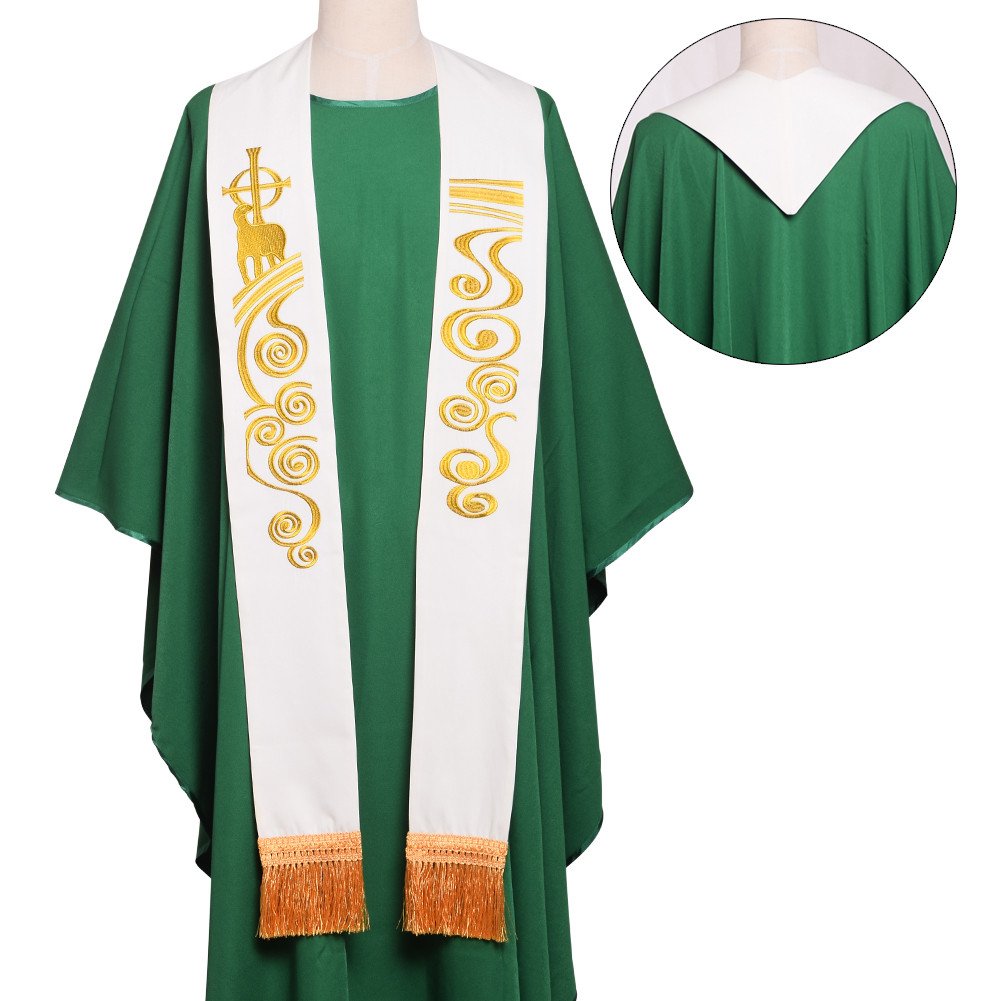 BLESSUME Chasuble Stola paramenti Santo Agnello Ricamo Stola