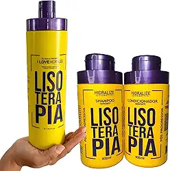 Kit Progressiva Sem Formol Lisoterapia Profissional – Shampoo, Condicionador e Lisoterapia Tratamento Profissional