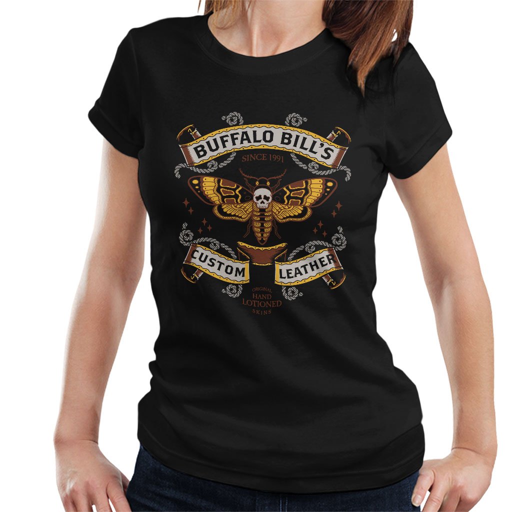 Silence of The Lambs Buffalo Bills Custom Leather Women's T-Shirt Black