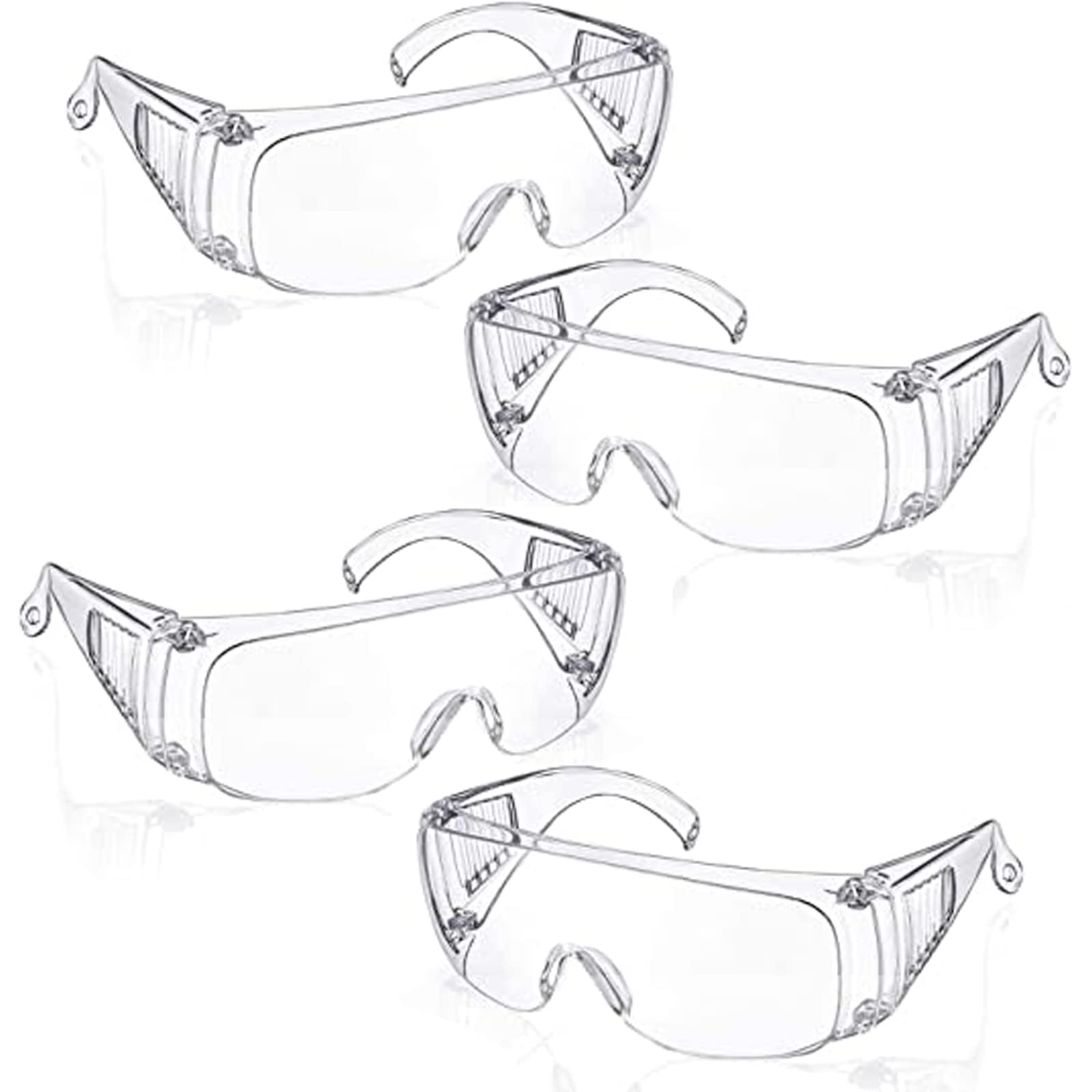 Lwtsrp 4 Piezas Gafas de Proteccion Trabajo, Anti Niebla Gafas Seguridad, Gafas a Prueba de Polvo, Gafas Proteccion Transparente, Para Bricolaje, Construcción, laboratorio, Uso Industrial, Agrícola