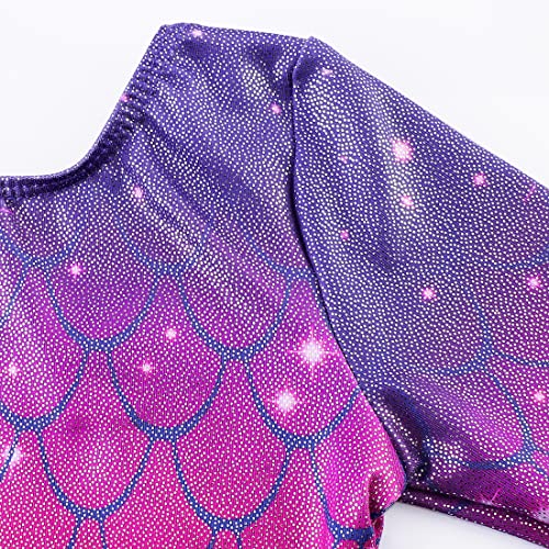 HOZIY Long Sleeve Leotards for Girls Gymnastics Kids Toddler Tumbling Outfits Floral Unicorn Galaxy Rainbow Stripe Pattern