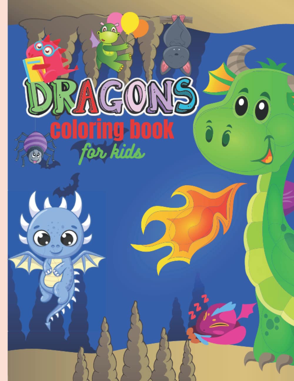DRAGON COLORING BOOK: A Fantasy-Themed coloring book for kids