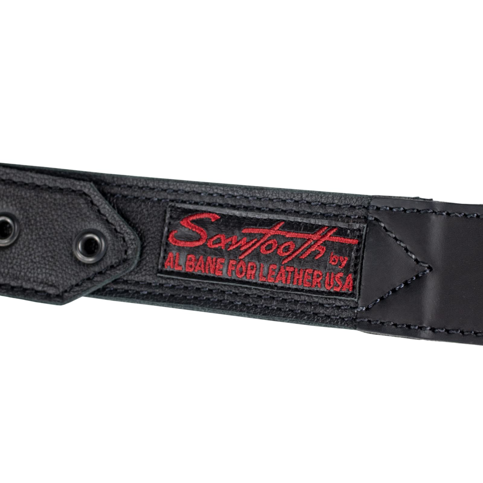 Sawtooth Midnight Armour - Correa de cuero para guitarra de 5 cm de ancho, hecha a mano en los Estados Unidos (ST