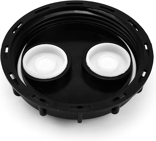 Miniatura 16 de QWORK IBC - Tapa de mano, paquete de 4 tapas de tanque de agua IBC de 6.5 pulgadas con orificio de ventilación para almacenamiento de productos Rojo