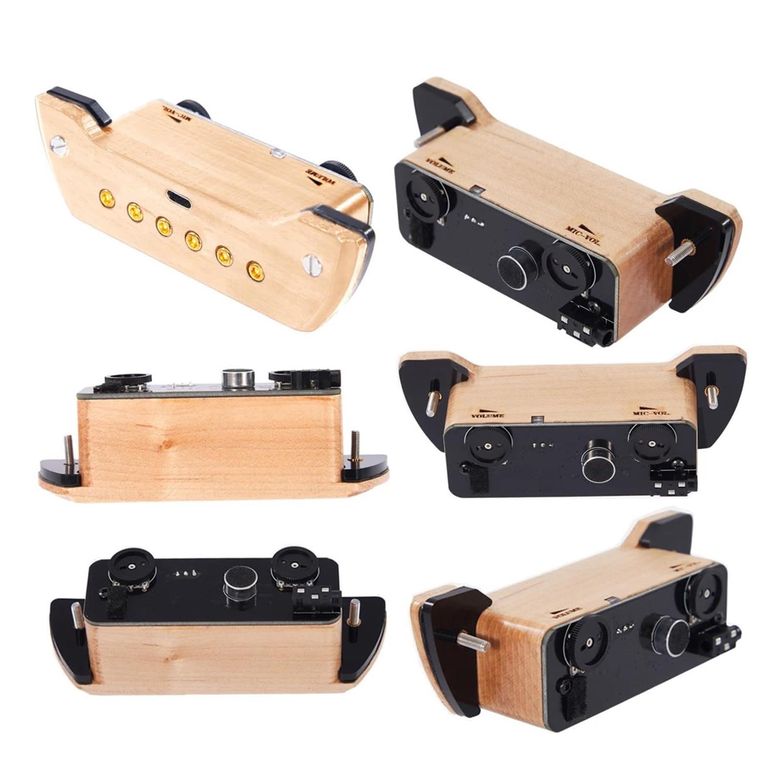 JC-A2 Pickup Per Chitarra Acustica Accessori Per Chitarra Pickup Attivo A Doppia Bobina Per Chitarra Acustica Accessori Per Chitarra(Burlywood)