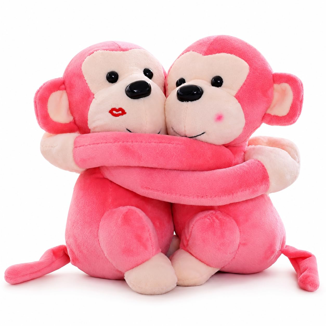Storio Monkey’s Cuddly Couple Soft Toys | Adorable Plush Stuffed Animal Toy Set | Cute Monkey Teddy Bear for Kids, Girls & Boys | Valentine, Birthday Gift for Children | Pack of 2 – Soft Toy Couple-image-31