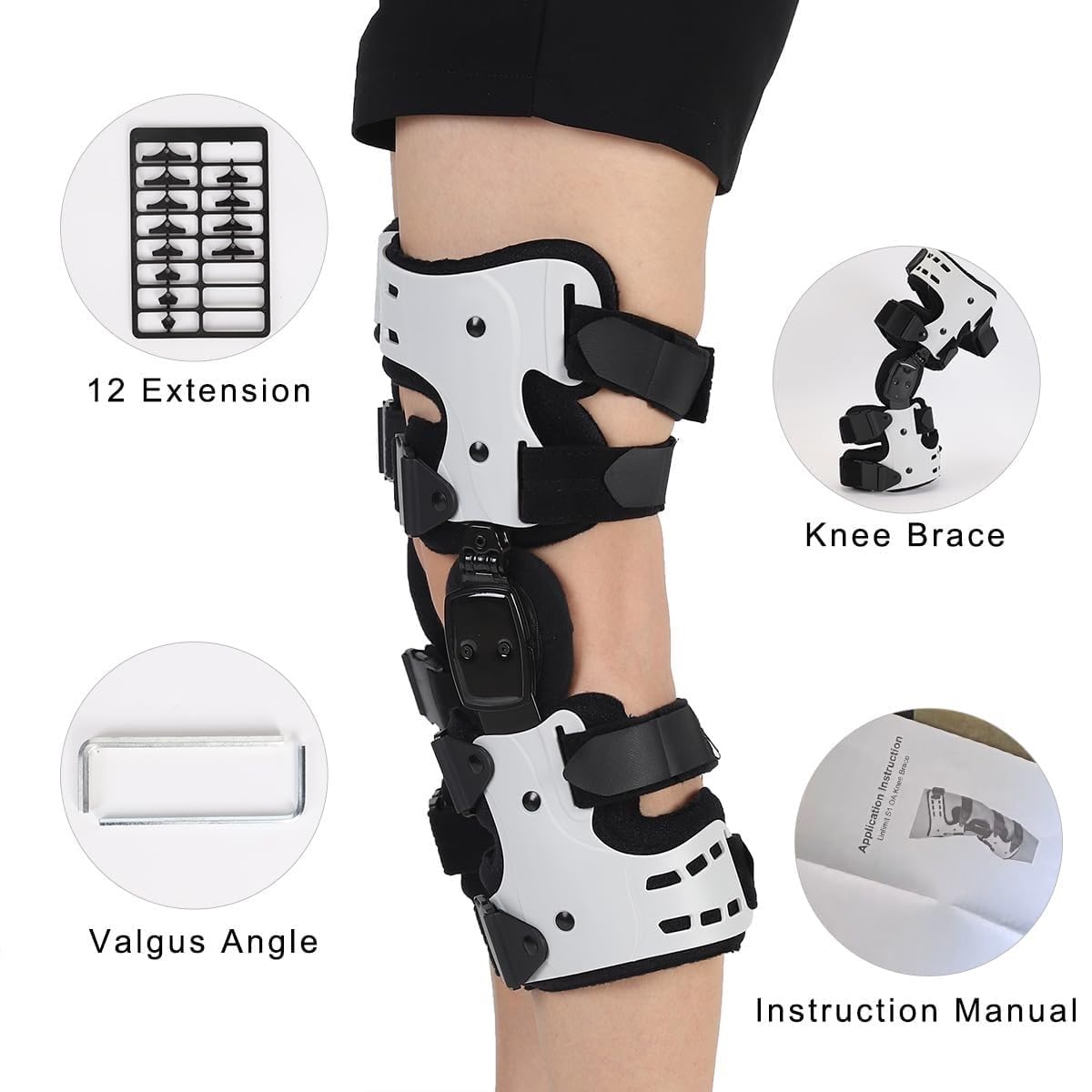 Rodillera De Descarga para Artrosis, Alivio del Dolor De Rodilla por Artritis, Rodillera Ajustable con Rango De Movimiento, para Pierna Izquierda/Derecha para Artritis (Right)