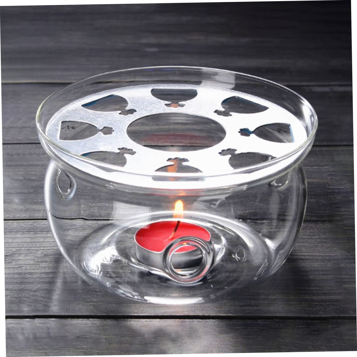 Amosfun 3 Pz scalda tè scalda caffettiera strumento di riscaldamento del tè Candelieri arredamento scaldavivande base scalda teiera scaldacandele in Alto borosilicato