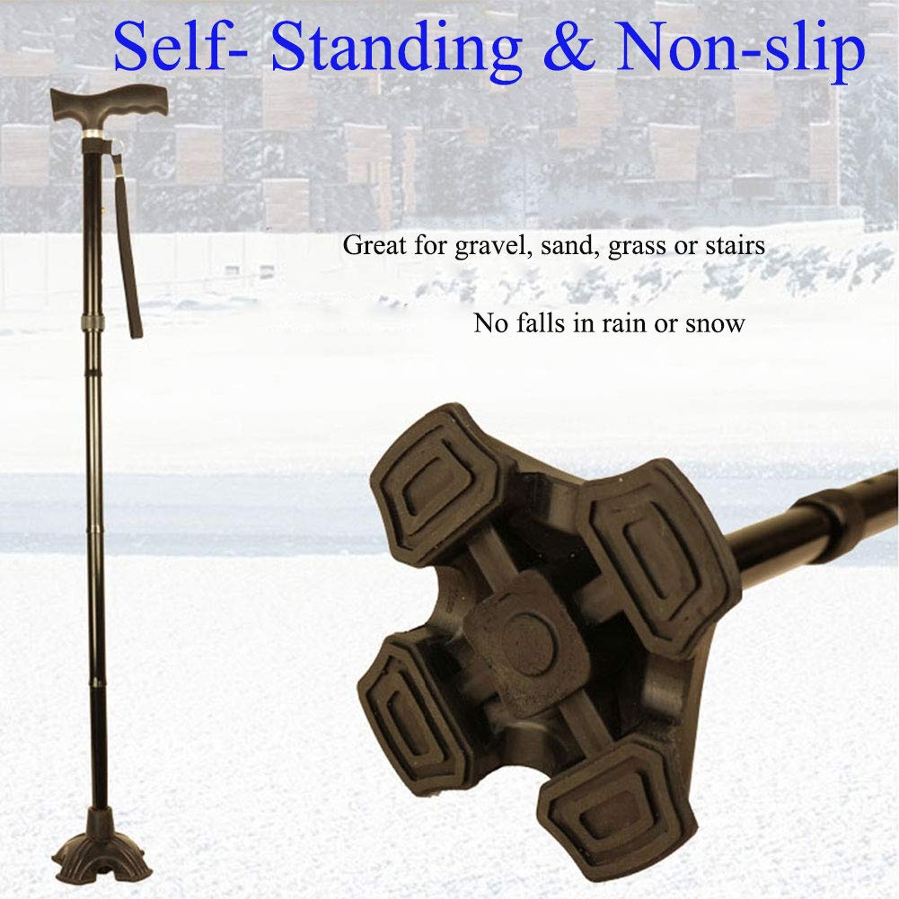 Beyoung Standing Quad Support Cane Tip Mobility Quadpod Stable Cane