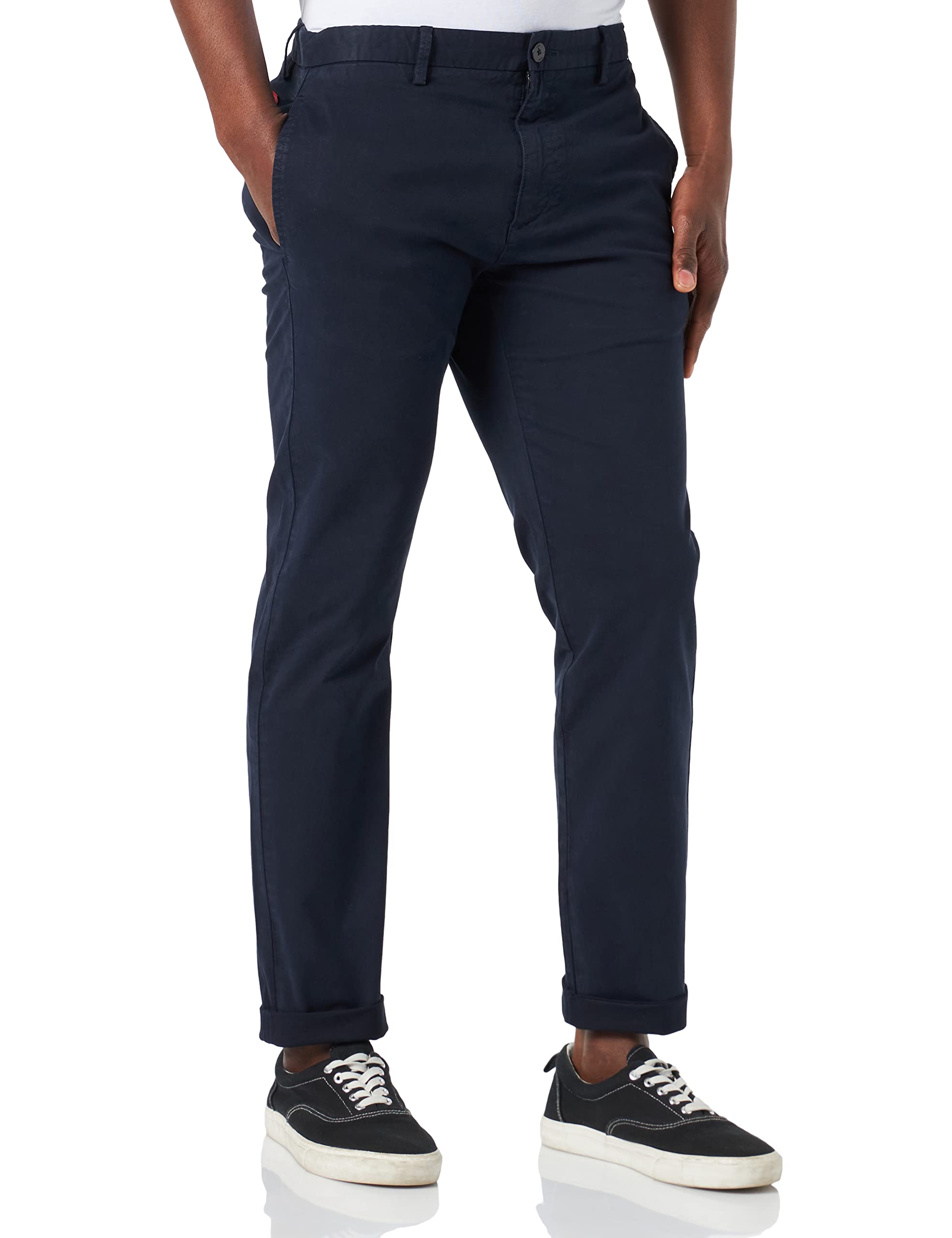 HUGO Men's David222D Slim-Fit Stretch Cotton Gabardine Chinos