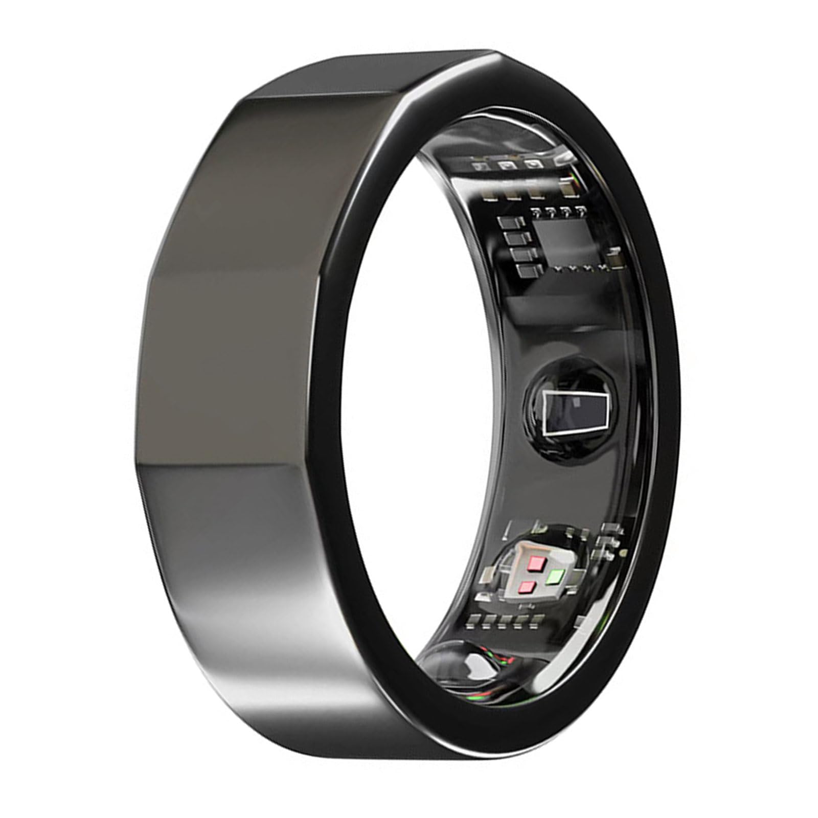 PEIXEN Anello NFC per Smartphone, Anello Impermeabile Multifunzionale, Monitoraggio della Salute del Corpo, Ricezione Dati App, Livello Impermeabile 5atm, Ricarica Wireless NFC 22 Black