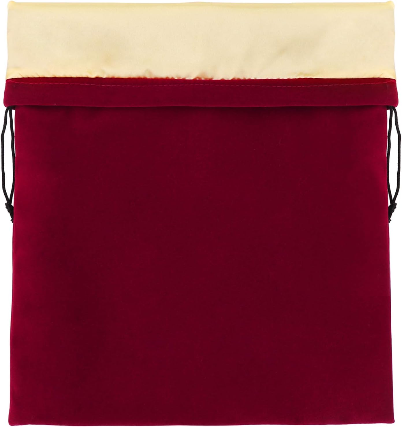 Segbeauty Blow Dryer Bag, Hair Dryer Storage Bag, 11.8x15.7 inches Satin Lined Storage Bags with Drawstring Wine Red Velvet Pouch Bag Travel Organizer for Diffuser, Straighteners, Clothes