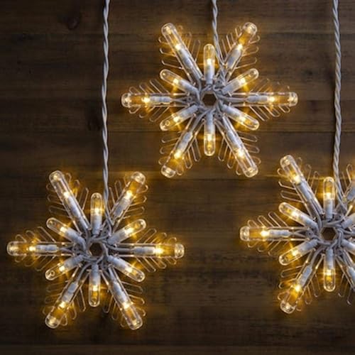 Miniatura 3 de GE Color Choice - Mini copos de nieve LED que cambian de color, 8 unidades