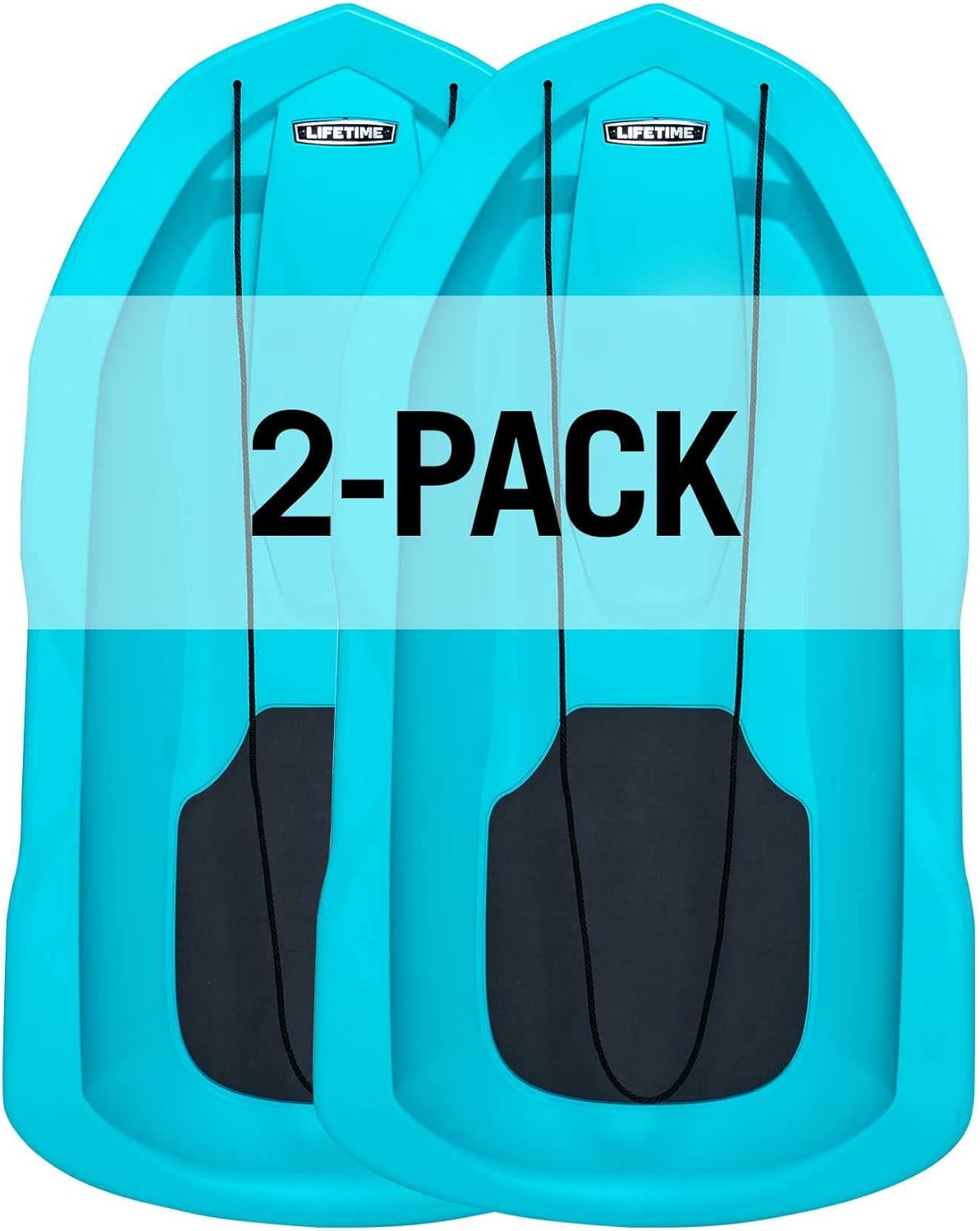 Lifetime Premium Snow Sled: Durable 4ft Toboggan for Adults & Kids - Fast, UV-Protected, Comfortable Ride with 5-Year Warranty