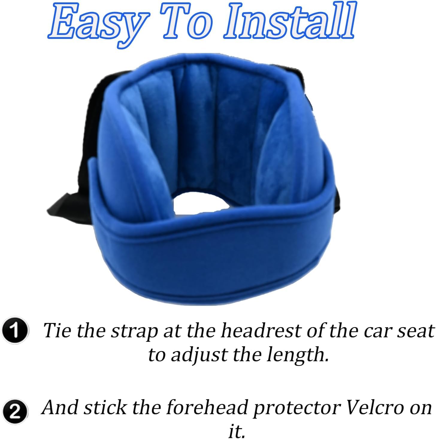 Soporte para la Cabeza del Asiento de Coche Ajustable,Reposacabezas de Seguridad para niños,cinturón de ayuda para la cabeza para asiento de coche infantil (azul)