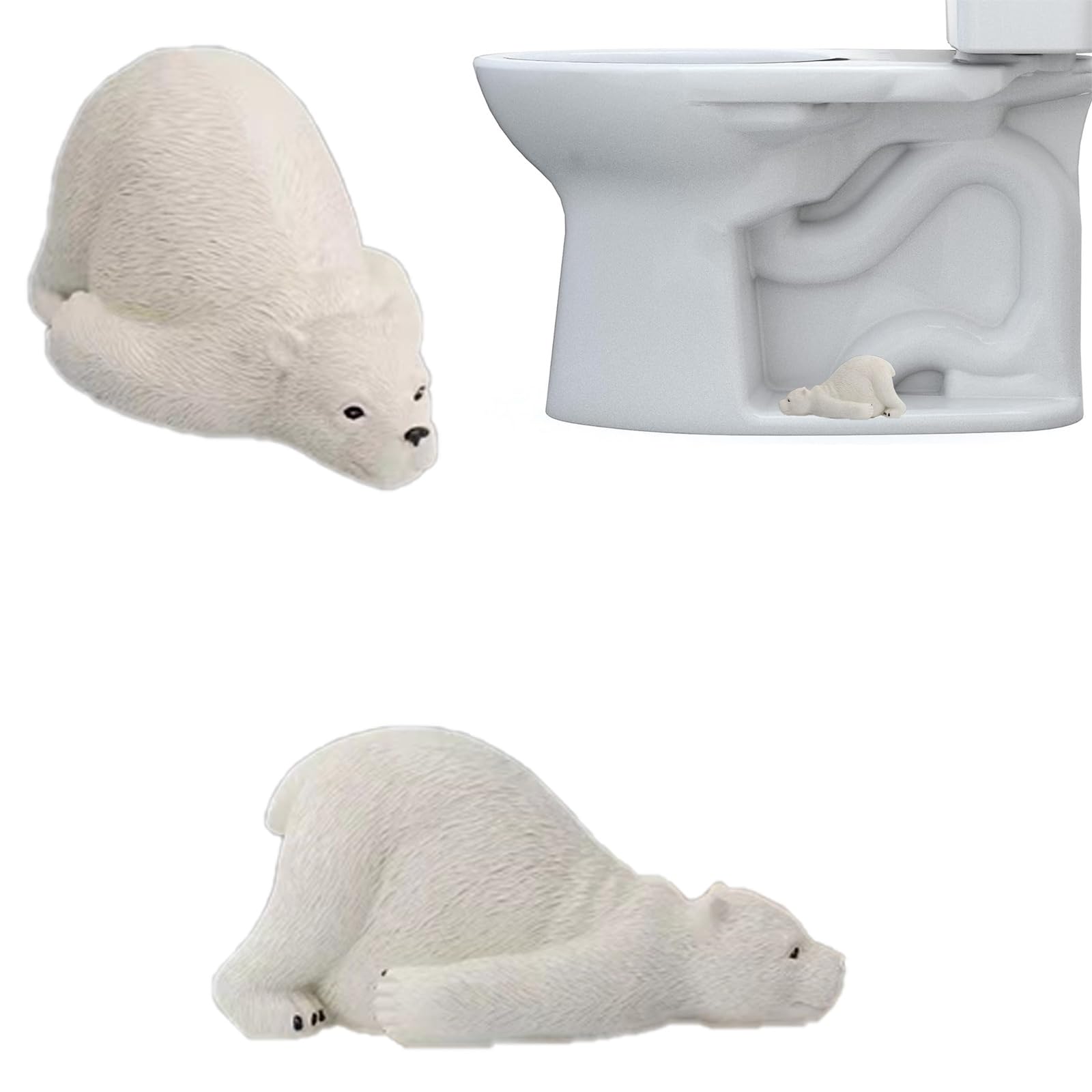 Tertioi Multicolor Bear Theme Toilet Bolt Cap Unique Attractive Bathroom Upgrade Easy Installation Fun Cute Unique Attractive Bathroom Upgrade Bear Theme Easy Installation Resin