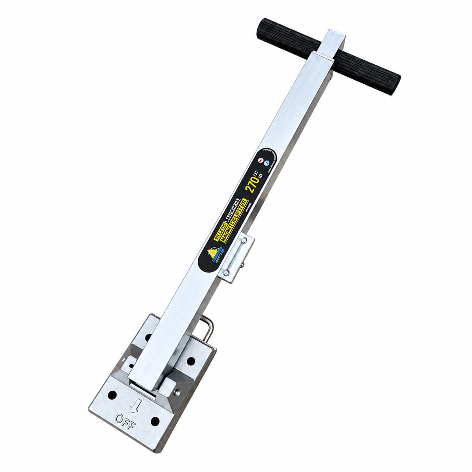 Alzachiusini Magnetico, trazione 270 kg, Leva, Ruota d'appoggio