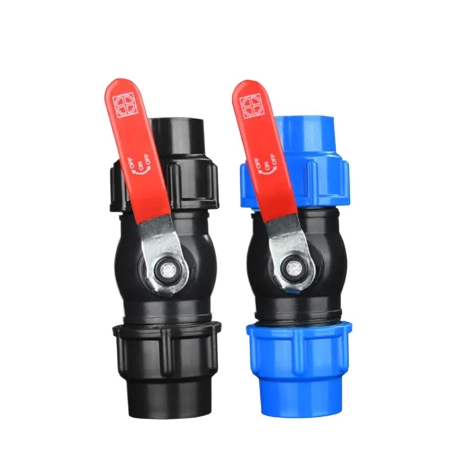 YAKUFAST 20/25/32/40/50mm PE Tube Tap Water Splitter Plastic Quick Ball Valve Connector Garden Agriculture Irrigation Water Pipe Fittings(Black,32mm)