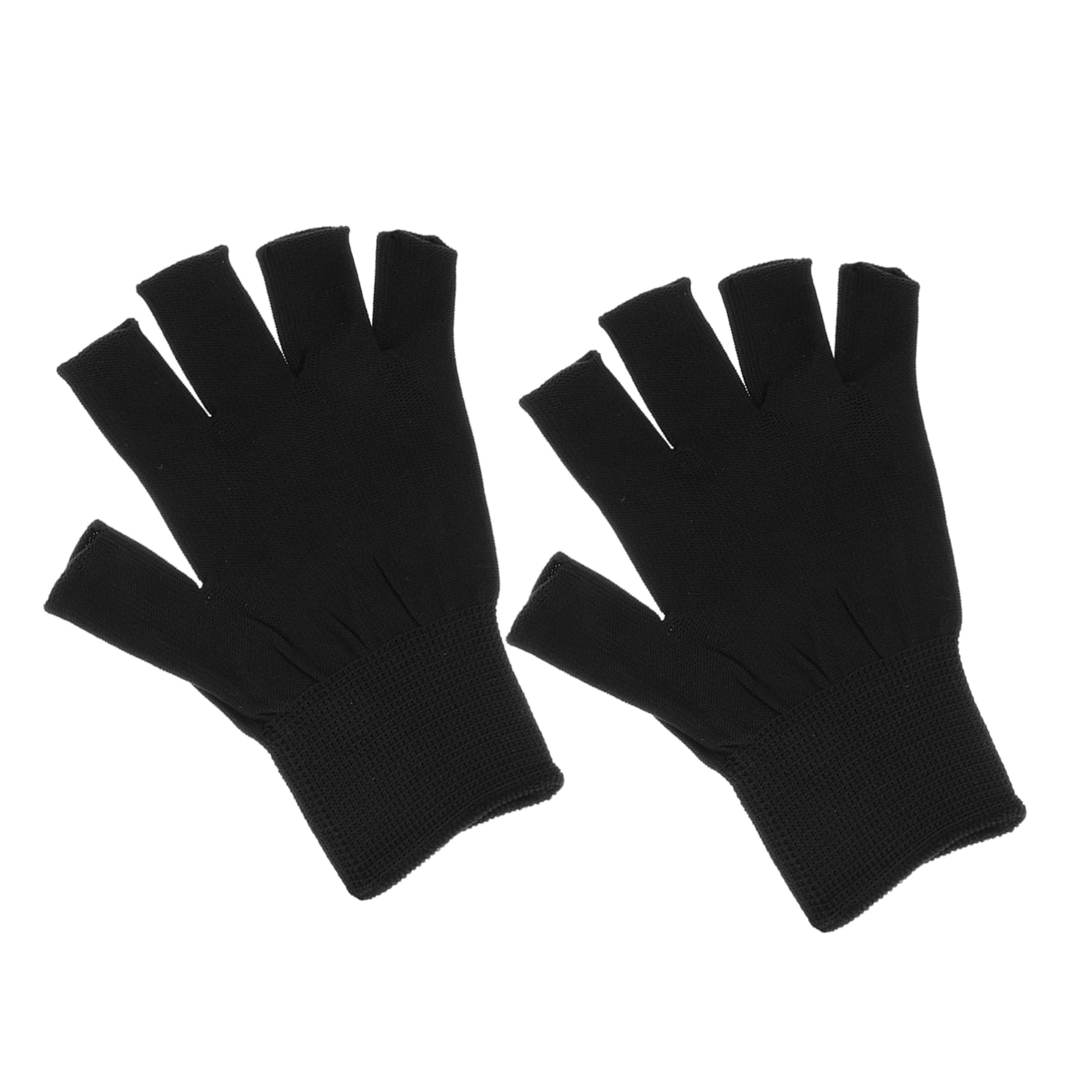 TOVINANNA Black UV Protection Half Finger Gloves for Outdoor Activities Cycling Climbing and Nail Art Stretchy Sunblock Gloves for Safe Driving and Stylish Use