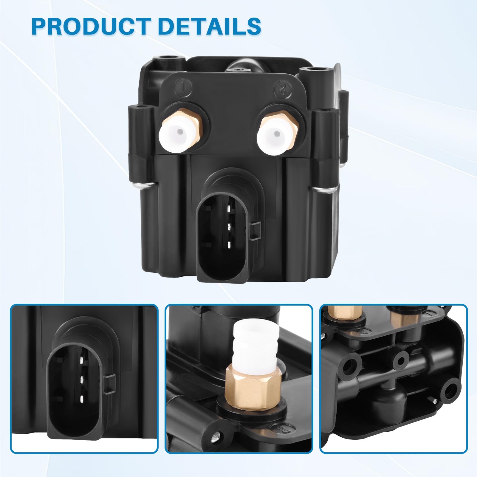 Blocco valvola sospensione pneumatica compatibile con 5 GT F07, 5 Touring F11, 7 serie F01 F02 F04, sostituzione valvola compressore sospensione pneumatica per 4722555610 37236769082