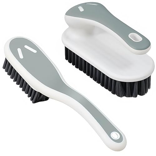 Ganganmax Soft Bristle Scrub Cleaning Brush, 2 Pack (Gray)
