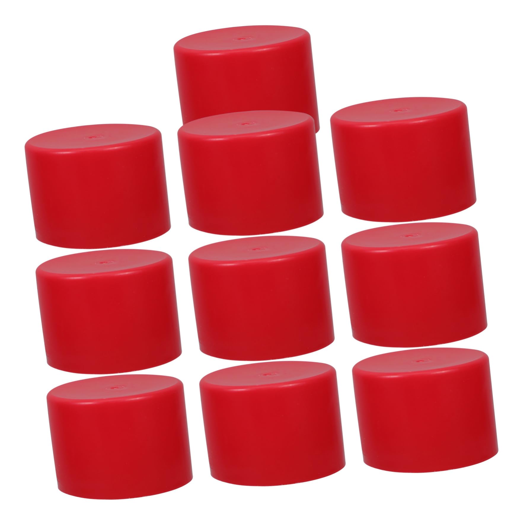 WOONEKY 10 Pezzi Manicotti Protettivi per Tubi per Ponteggi in Pe Rosso, Coperture Antiscivolo per Tubo in Acciaio Diametro 48-50mm, per Ristrutturazione e Riparazioni