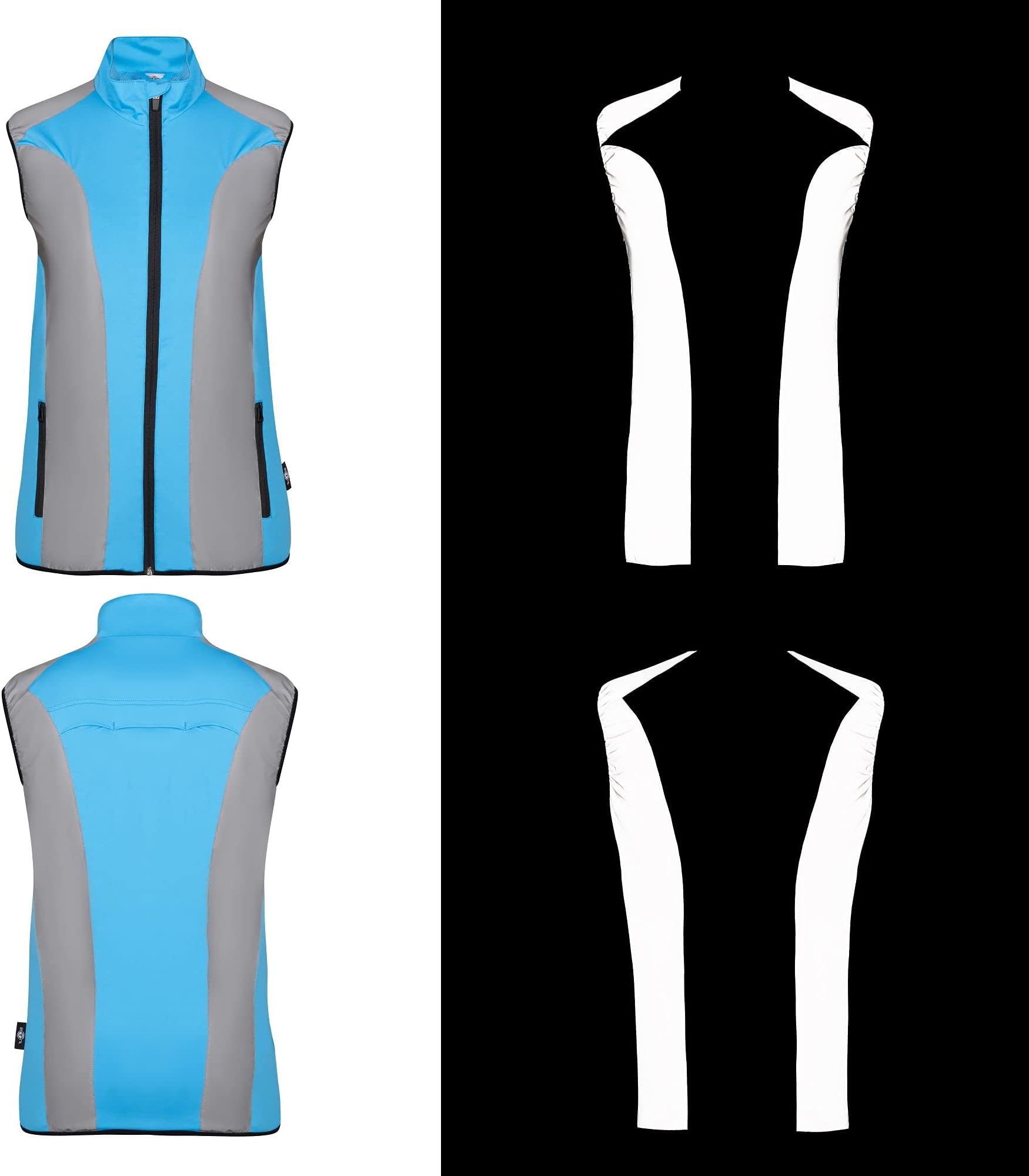 BTR Ladies Hi Vis Reflective Cycling & Running Gilet/Vest For Women. High Visibility (Hi Viz) & VERY Reflective Outdoor Sports Gilet