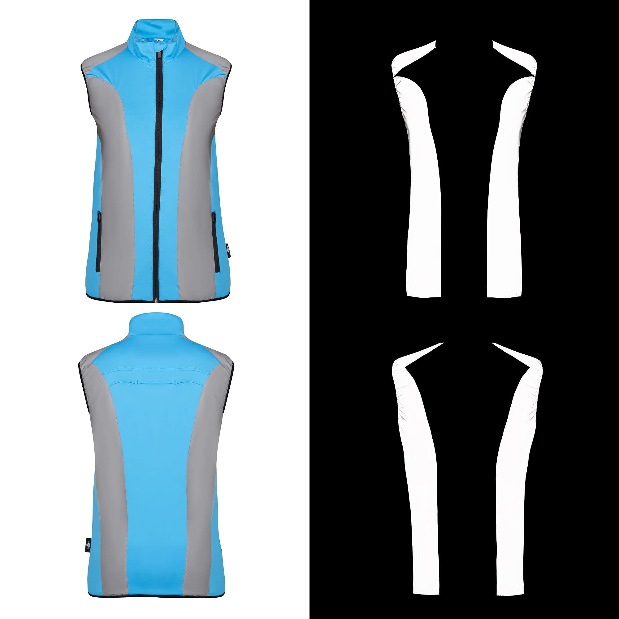 BTR Ladies Hi Vis Reflective Cycling & Running Gilet/Vest For Women. High Visibility (Hi Viz) & VERY Reflective Outdoor Sports Gilet