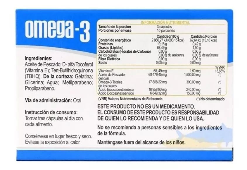 Vitamínicos, omega 3 gelcaps Marca GELCAPS (3)