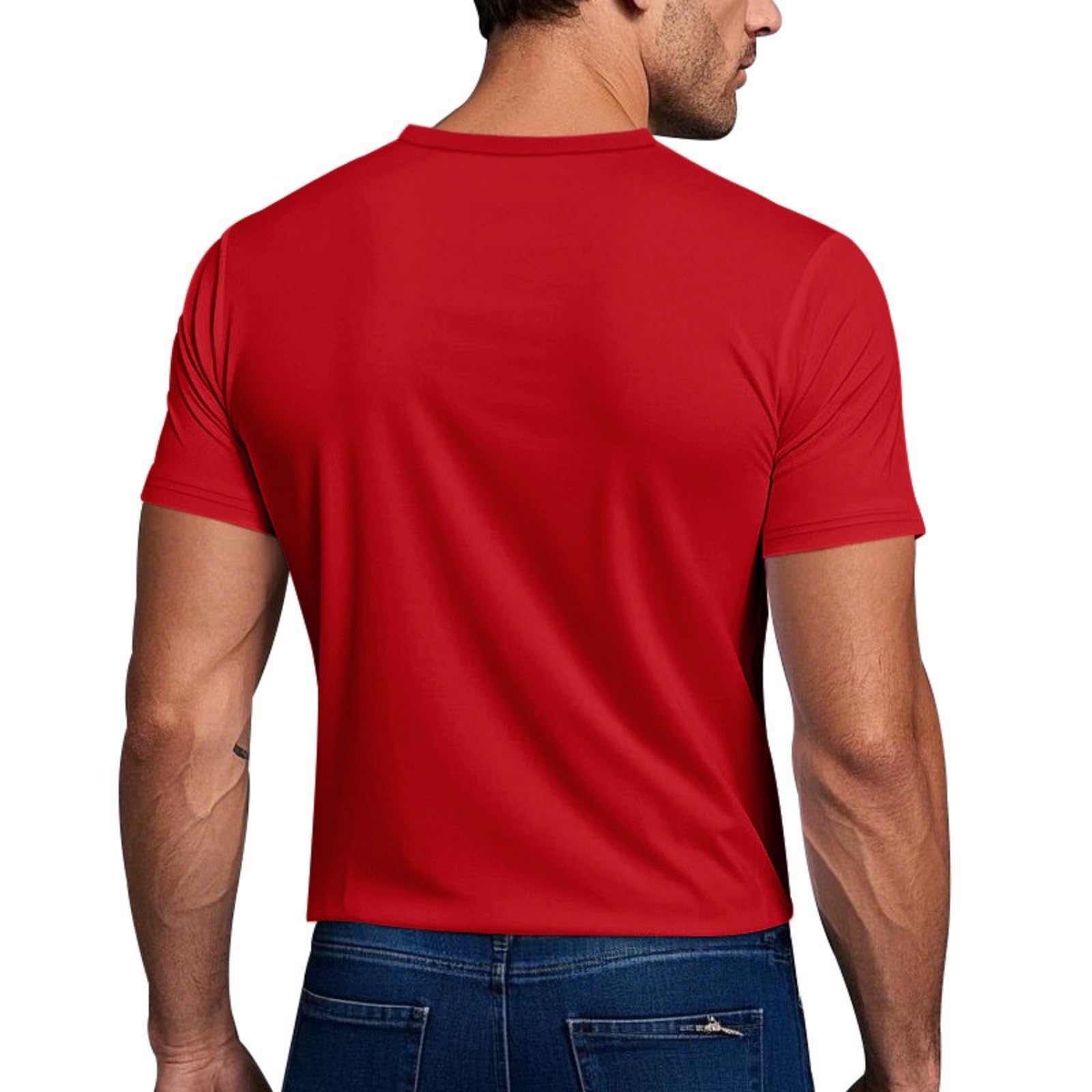 MOKBAY Camisetas Manga Corta Hombre Trabajo Verano Cuello Redondo Casual Deportiva Camiseta Hombre Transpirable Fashion Basicas Gym Camisetas