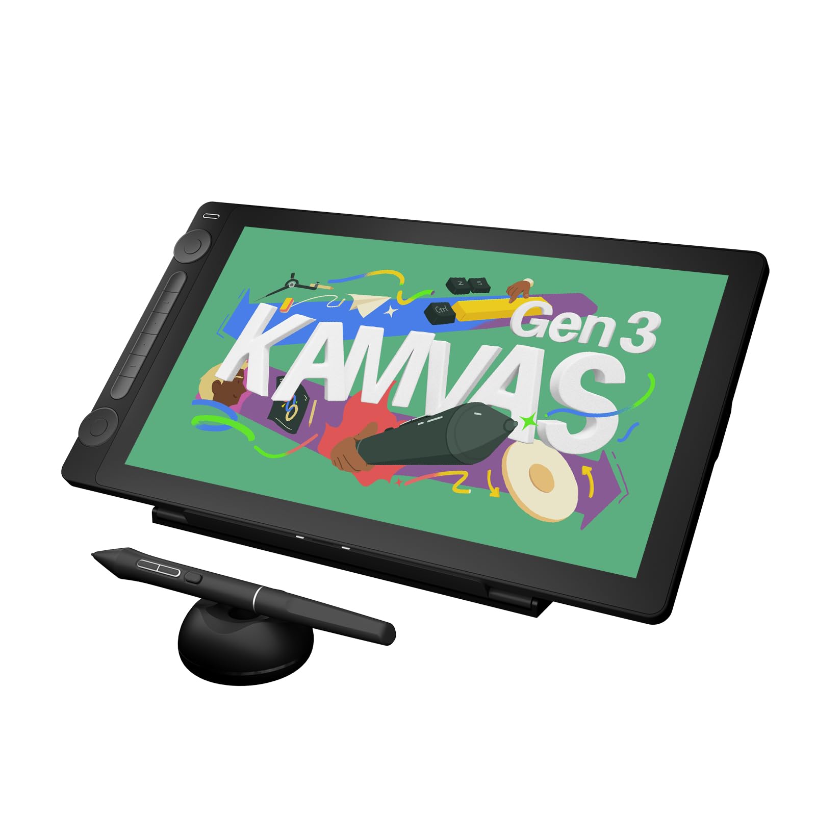 HUION KAMVAS 16 (Gen 3) Drawing Tablet with Screen, 15.8” 2.5K QHD