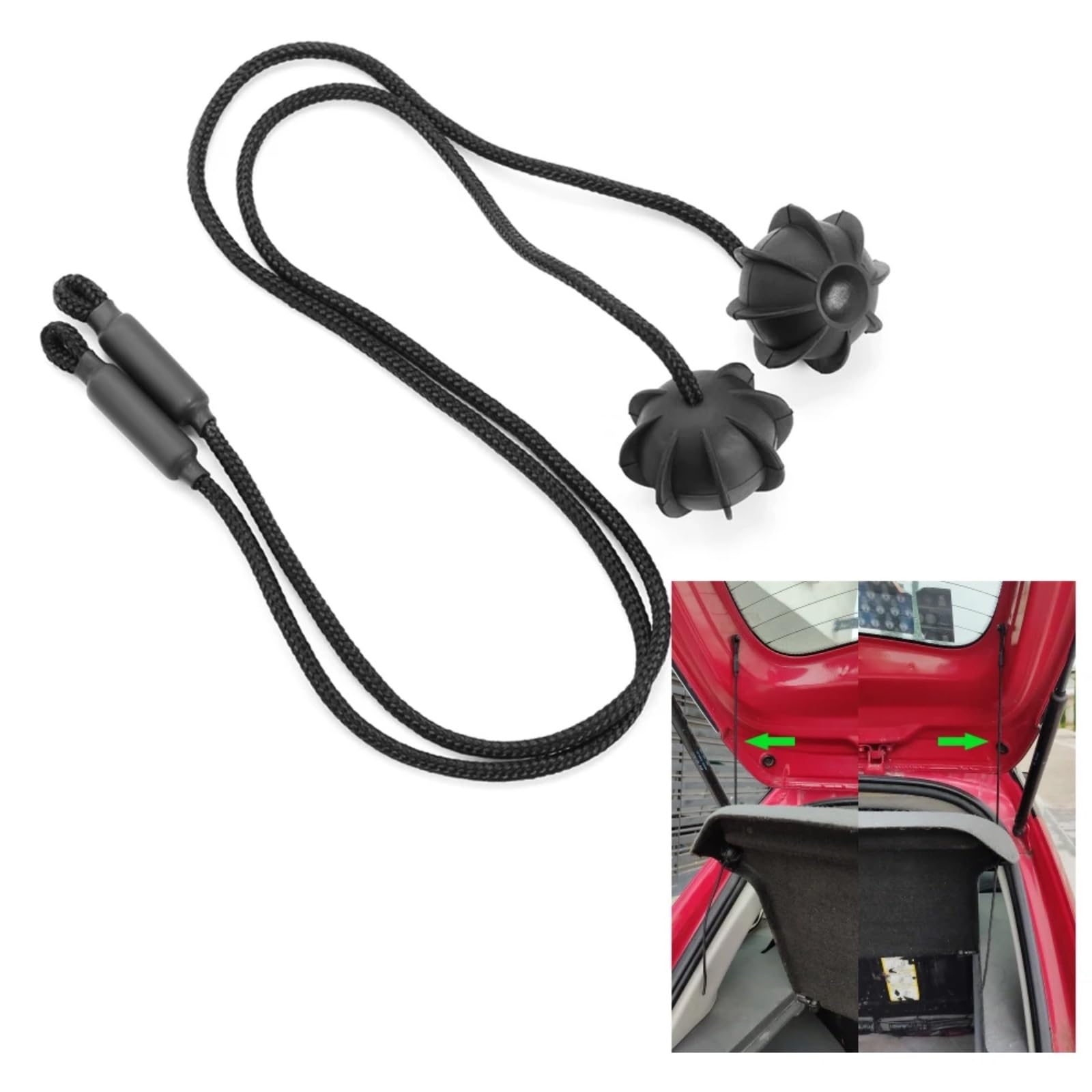 Corde Élastique Coffre Voiture – Sangle De Fixation Hayon Pour Kia Picanto, Cerato Et Plus – Lot De 2