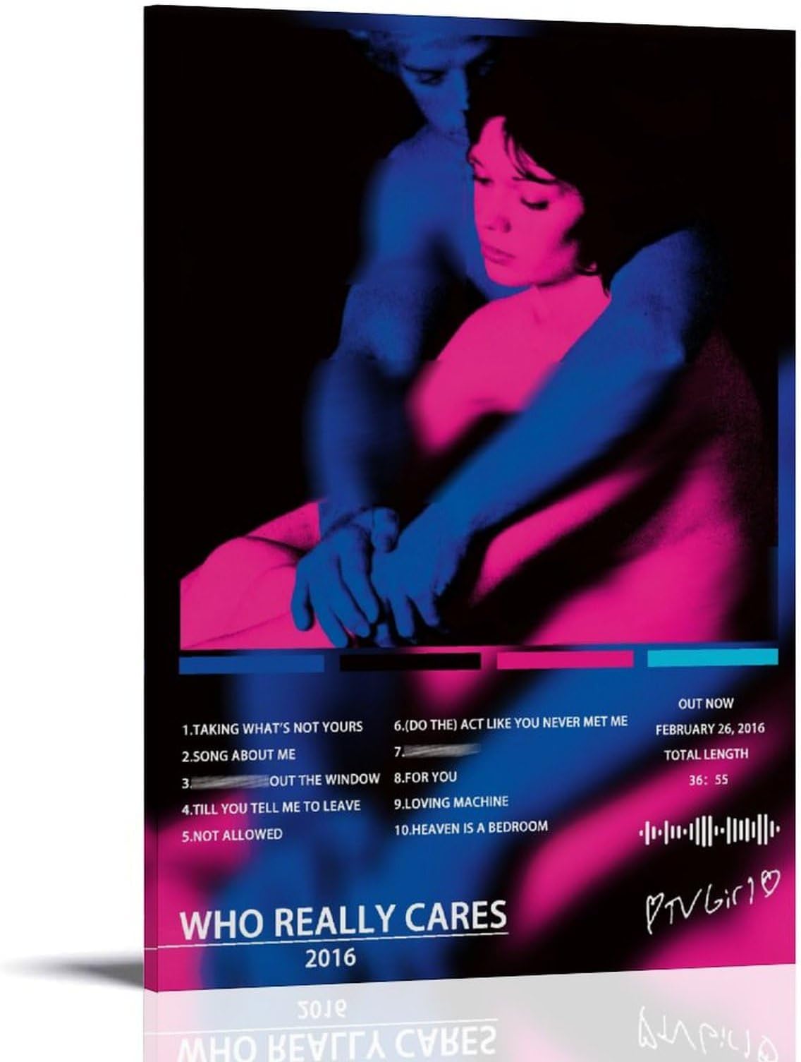 weko TV Girl Poster Who Really Cares Poster Album Cover Poster Decorative Painting Canvas Wall Posters And Art Picture Print Modern Family Bedroom Decor Posters 20x30inch(50x75cm)