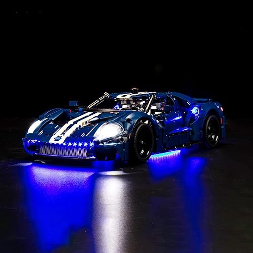 Kit de luces mejorado compatible con Lego Technic 2022 Ford GT 42154 modelo de automóvil, decoración de luces compatible con 42154 (modelo no