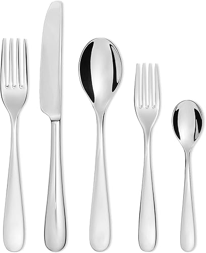 Miniatura 5 de Alessi "Nuovo Milano" - Tenedor de mesa de 7-3/4 pulgadas, juego de 6