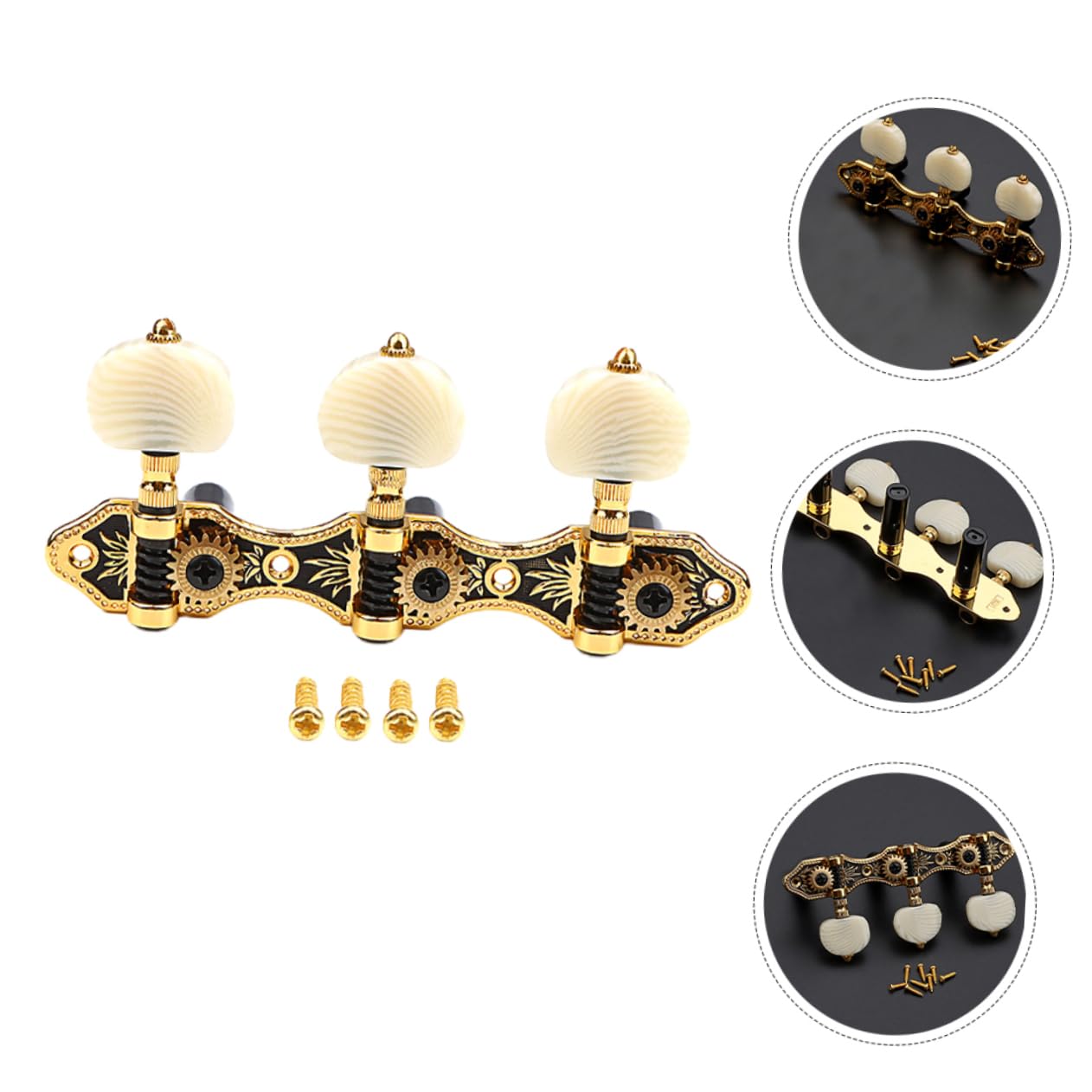 Set Pioli per Accordatore di Chitarra Classica in Metallo Oro Design Ergonomico e Funzionamento Fluido per Musicisti