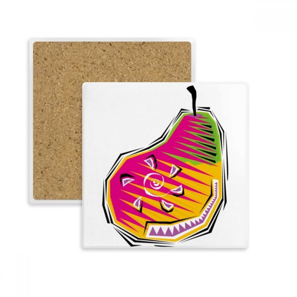 Coaster absorbant poire mexicaine en pierre élégante pour verres et tasses