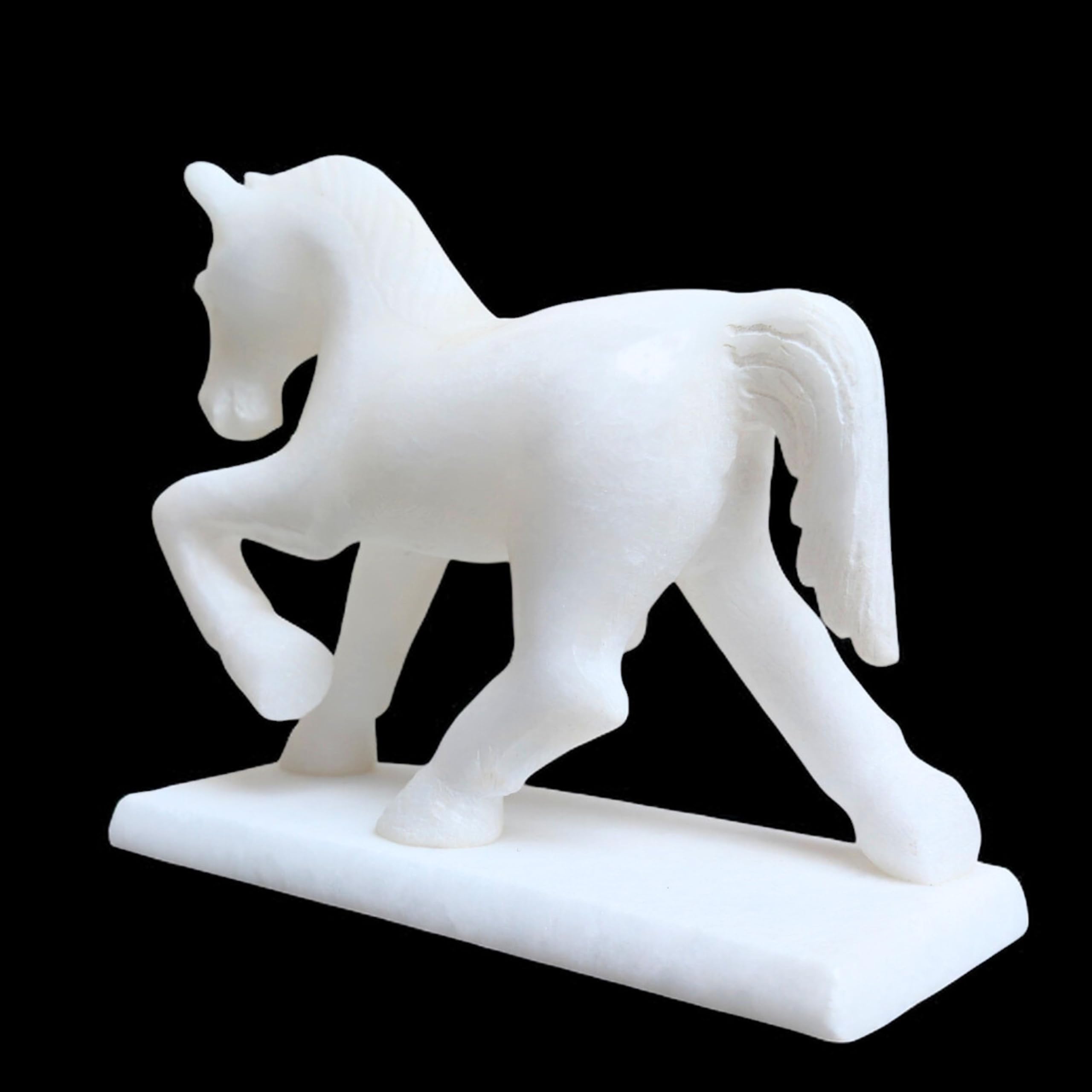 Amazon.co.jp: 5インチ ホワイト イタリア製 大理石 馬像 彫刻 ギフト