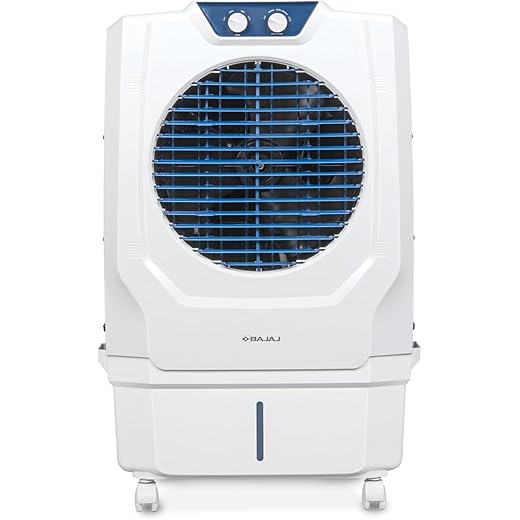 Bajaj Shield Series Arteon 55L Desert Air Cooler For Home | Dual Side Water Inlet | Inverter Compatible | 60Ft Air Throw | Ice Chamber | 3 Yrs Warranty (1 Yr Standard + 2 Yrs Extended Warranty)?White?