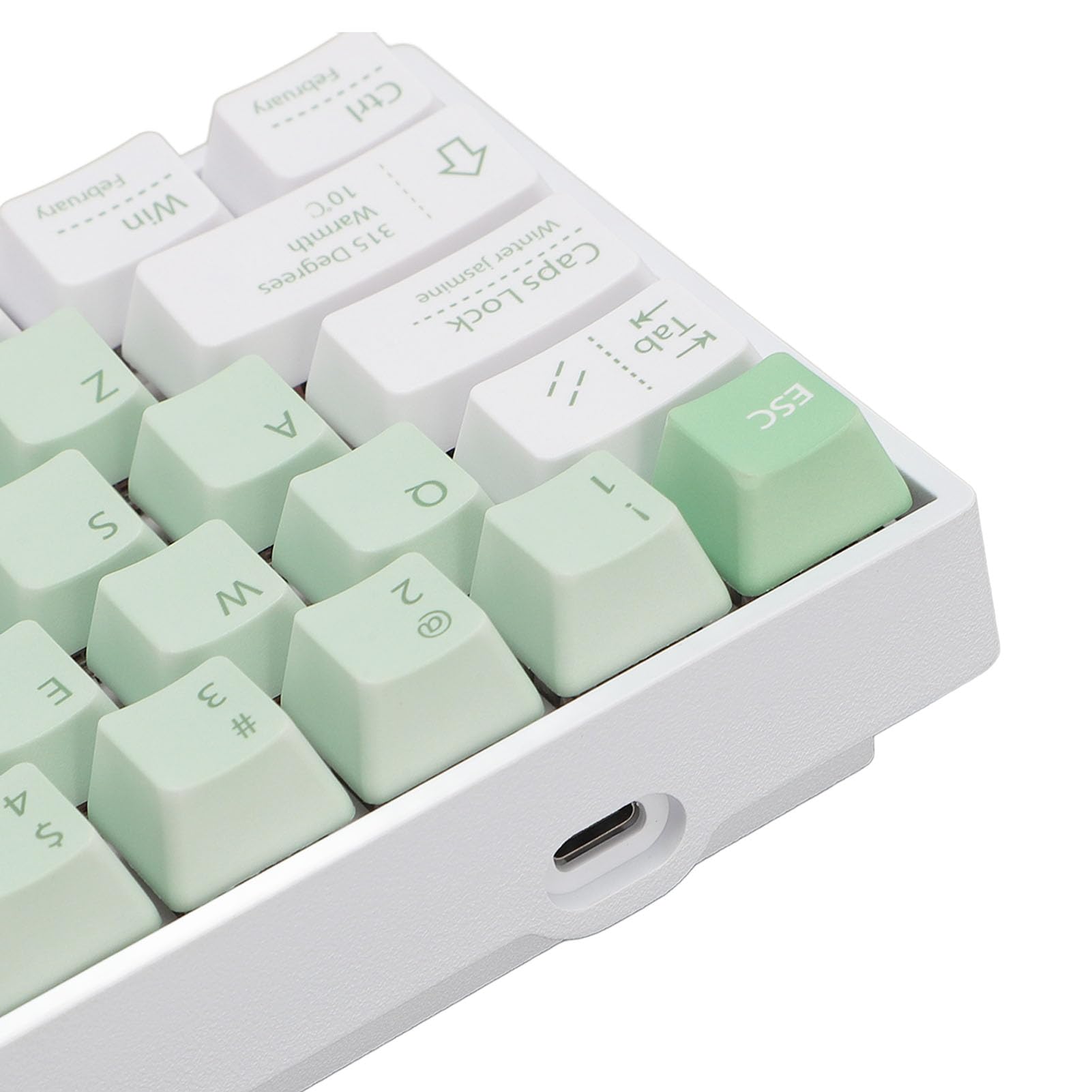 AMONIDA Tastiera Meccanica Wireless Compatta a 68 Tasti con Illuminazione RGB e Bluetooth per Giocatori e Professionisti Custodia Bianca