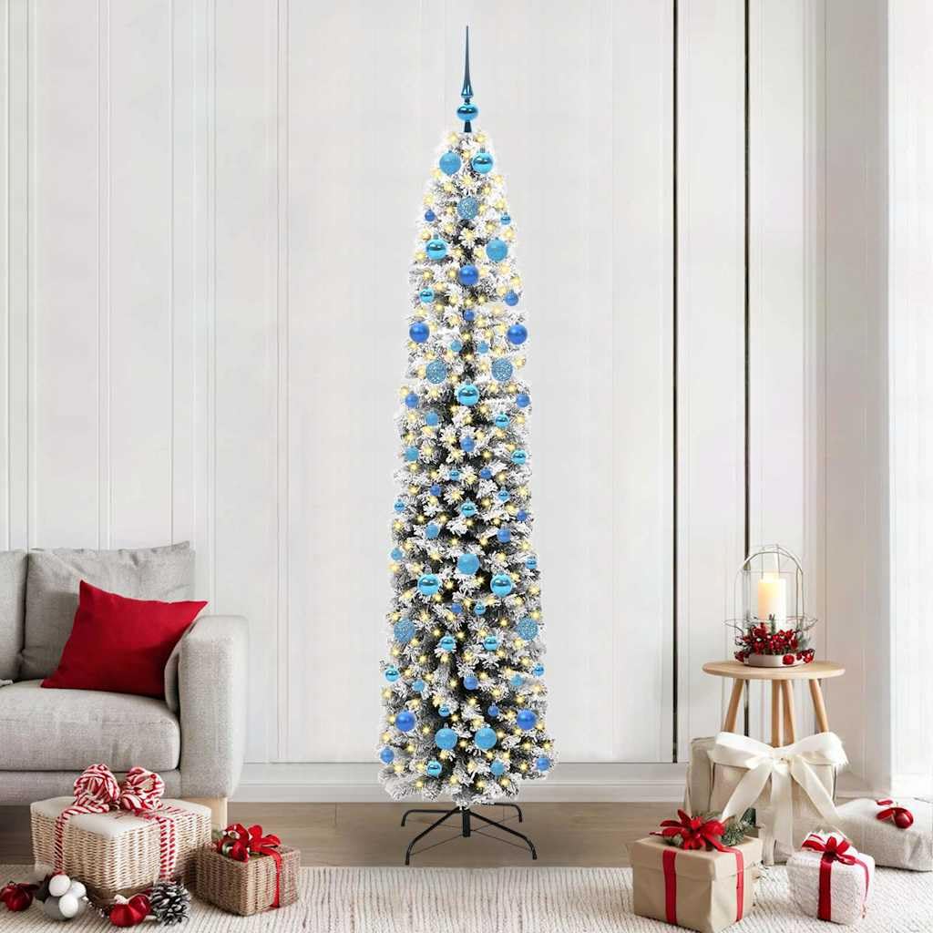 Árbol de Navidad artificial resistente de 210 cm GeenYuu verde para interiores y exteriores