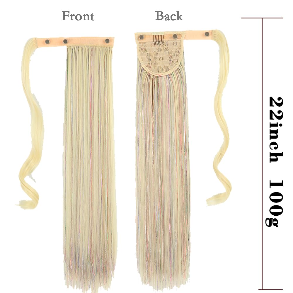 clip in tinsel ponytail hair extensions - Image 2