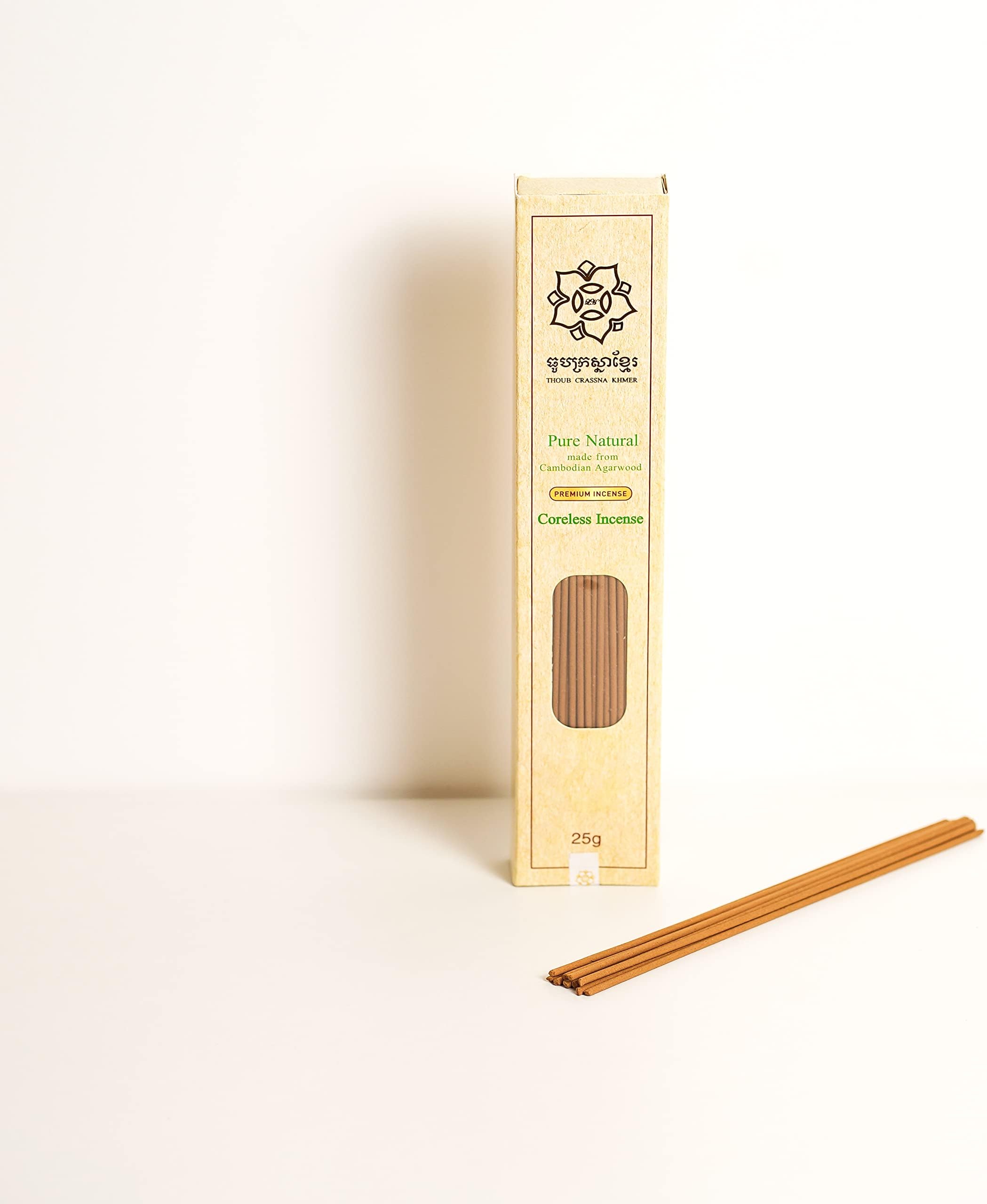 Crassna Khmer Cambodian Agarwood/Oud Incense Sticks- Premium (Coreless)