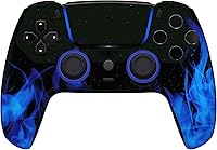 Vista 47 de Custom Wireless Controller Compatible with PS5 - Multiple Designs Available (Gold Chrome)