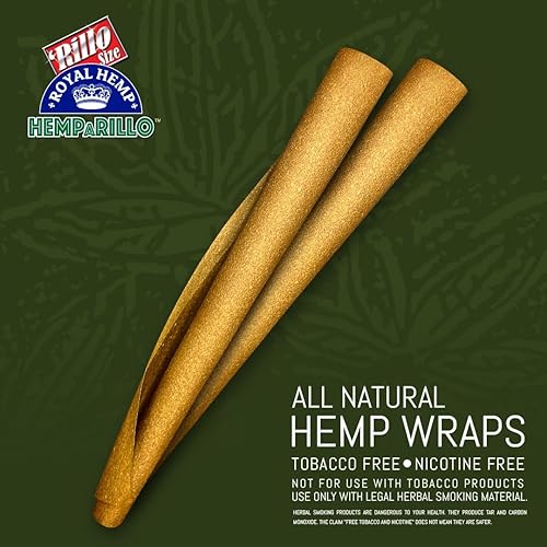 Hemparillo Envolturas de cáñamo tamaño Rillo, 4 unidades por manga, paquete de 15 (banana)