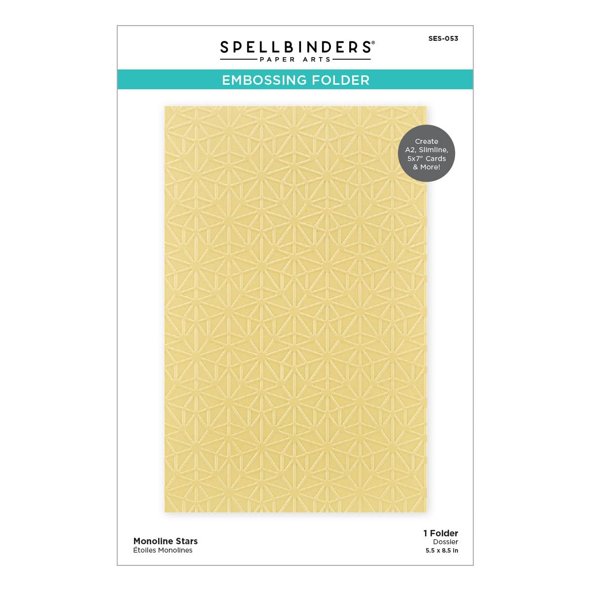Spellbinders Monoline Stars Embossing Folder from The Dancin' Christmas Collection