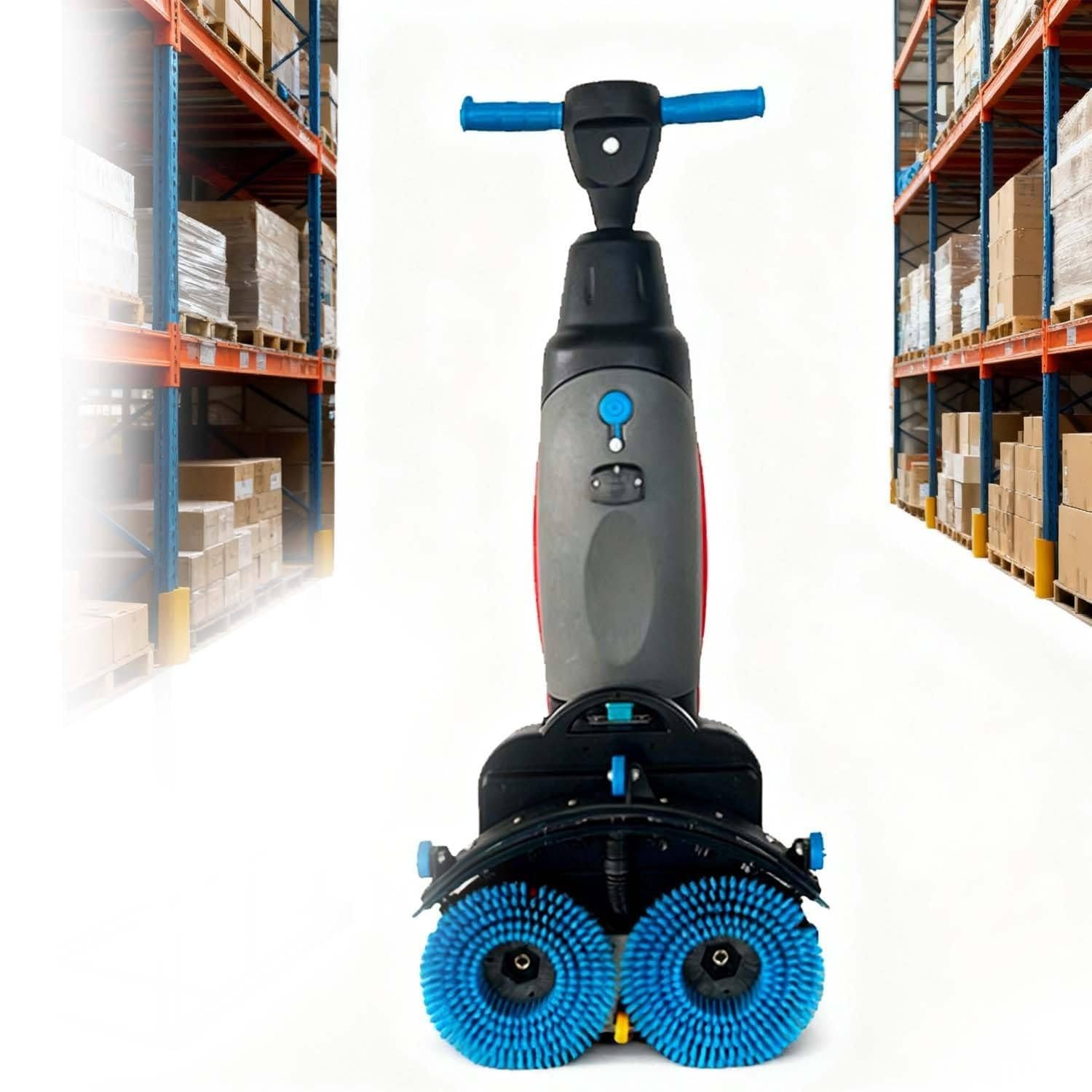 Autolaveuse compacte Professionnelle avec réservoirs séparés de 4 L et 6 L, brosses de Nettoyage motorisées de 45 cm (18 Pouces), sans Fil et alimentée par Batterie 36 V. B